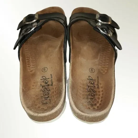 Biostep 2 strap sandals,  black patent leather sz 9 - Picture 6 of 11